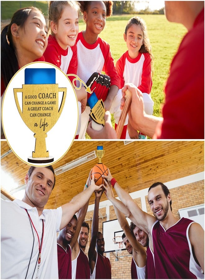 Vercraft 6 Pcs Coach Gift Card Holder Coach Appreciation Gifts for Men Women Wooden Trophy Shaped Card Sleeves Money Cash Holders Thanks Party Decor for Football Basketball Baseball Sports - Image 5